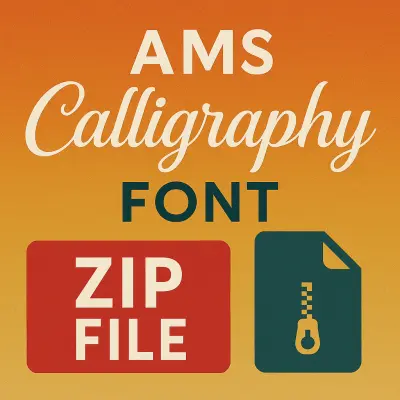 200 + AMS Calligraphy Font ZIP File – Free Download Stylish Marathi Calligraphy Font