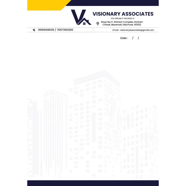 Construction Company Letterhead Design Editable Photoshop PSD File 2025