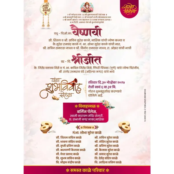 Creative Wedding Invitation Detailed Marathi Design PLP File 2025