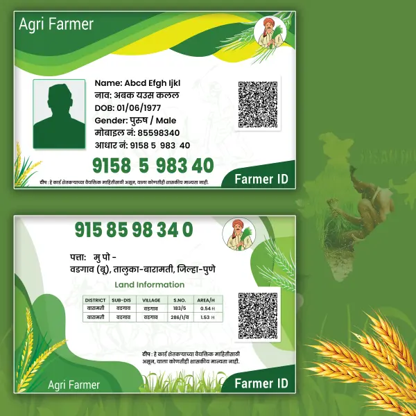 Farmer ID Card Design Photoshop PSD File 2025