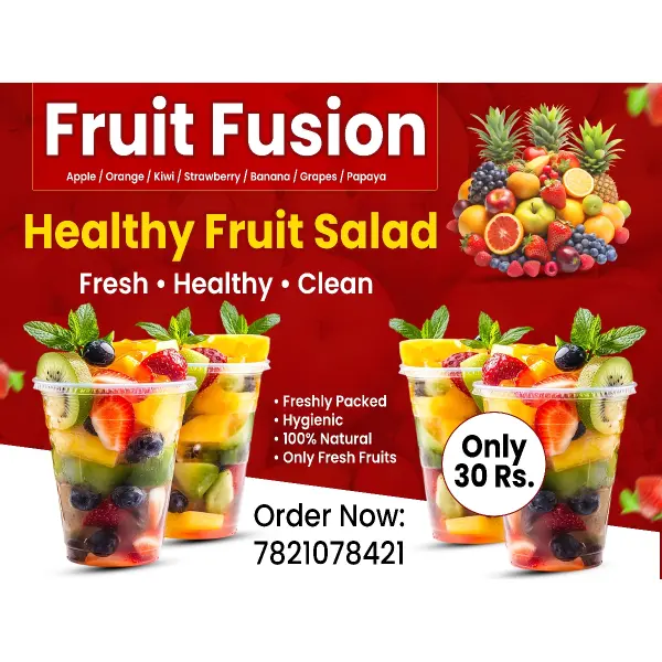 Healthy Fruit Salad Shop Design PSD File 2026