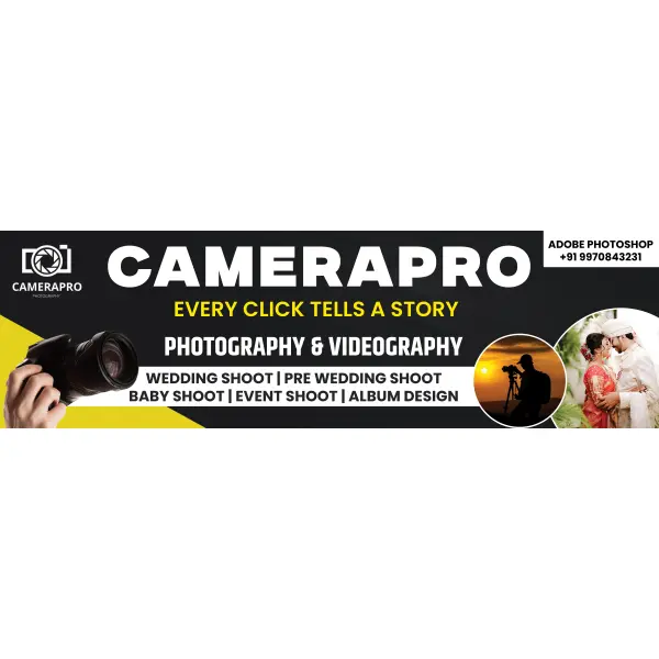 Photography Shop Board Design PSD File 2025