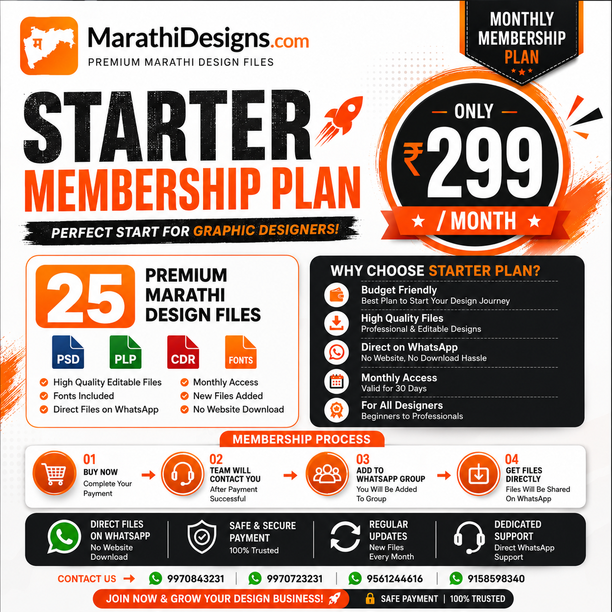 Starter Membership Plan – 25 Premium Marathi Design Files | MarathiDesigns.com